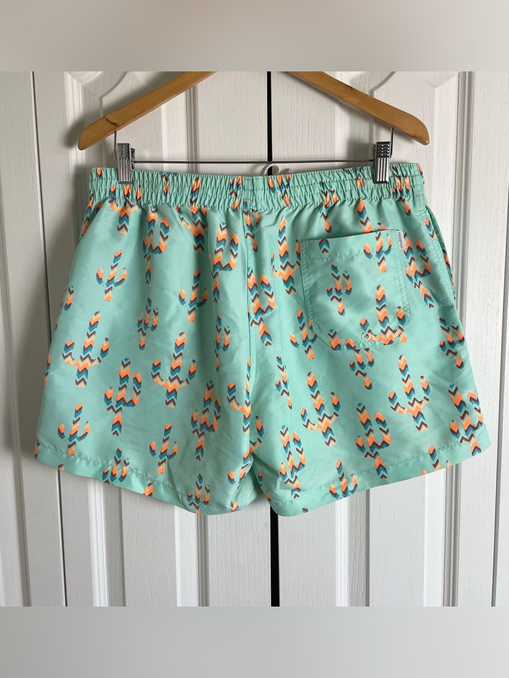 Chubbies Swim Trunks Shorts Mens XL Mint Green Cactus Print USA Drawstring Pool - Picture 6 of 15